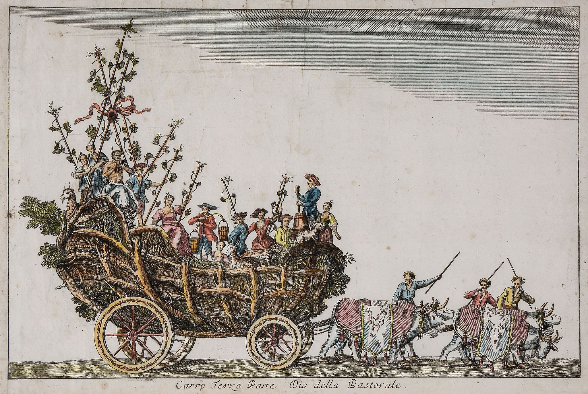 Fossati (Giorgio and Domenico) - A group of 4 plates of triumphal carriages, from the set of 5 - Image 2 of 4