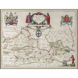 Berkshire.- Blaeu (Johannes) - Bercheria vernacule Barkshire  engraved map of Berkshire, large