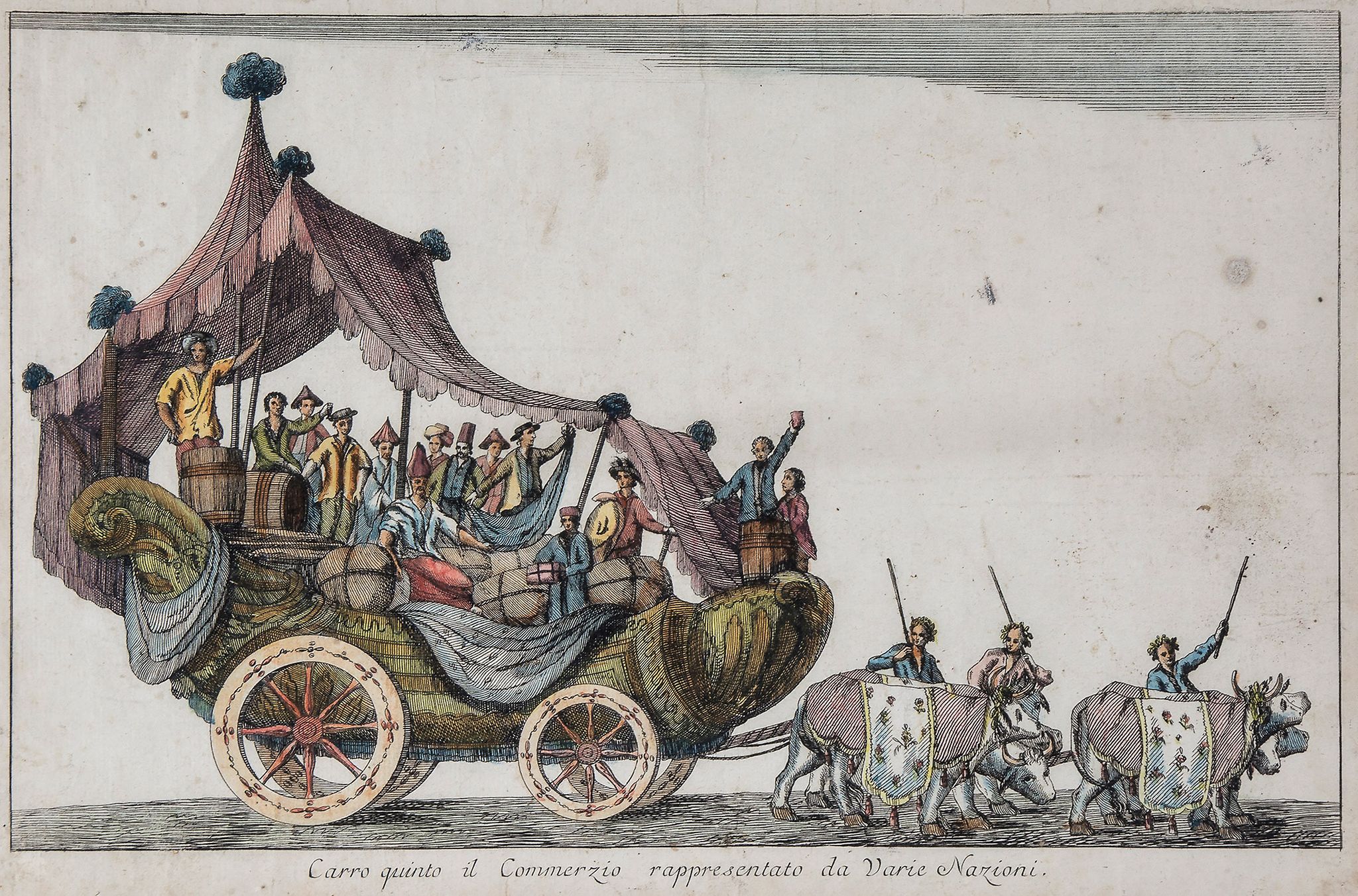 Fossati (Giorgio and Domenico) - A group of 4 plates of triumphal carriages, from the set of 5 - Image 3 of 4