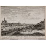 Probst (Georg Balthasar) - A group of 6 views of Dresden,  engravings, each c.310 x 420mm.,