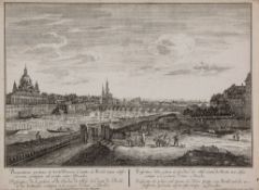 Probst (Georg Balthasar) - A group of 6 views of Dresden,  engravings, each c.310 x 420mm.,
