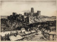 Rushbury (Sir Henry George, R.A.) - St Paul's Cathedral from Cannon Street,  etching with