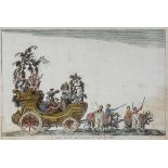 Fossati (Giorgio and Domenico) - A group of 4 plates of triumphal carriages, from the set of 5
