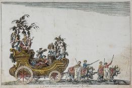 Fossati (Giorgio and Domenico) - A group of 4 plates of triumphal carriages, from the set of 5