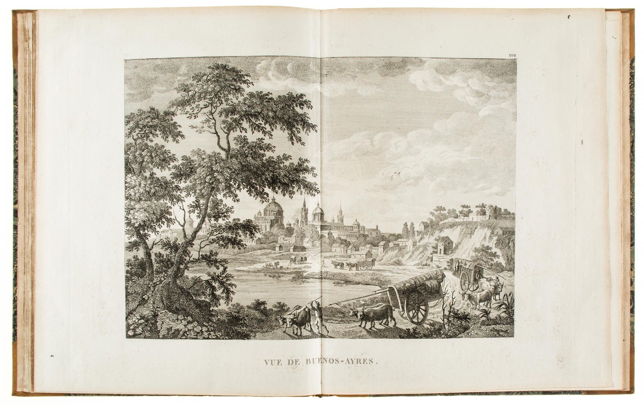 de Azara (Félix) - Voyages dans l'Amerique Meridionale, plate vol. only,  engraved frontispiece, 5