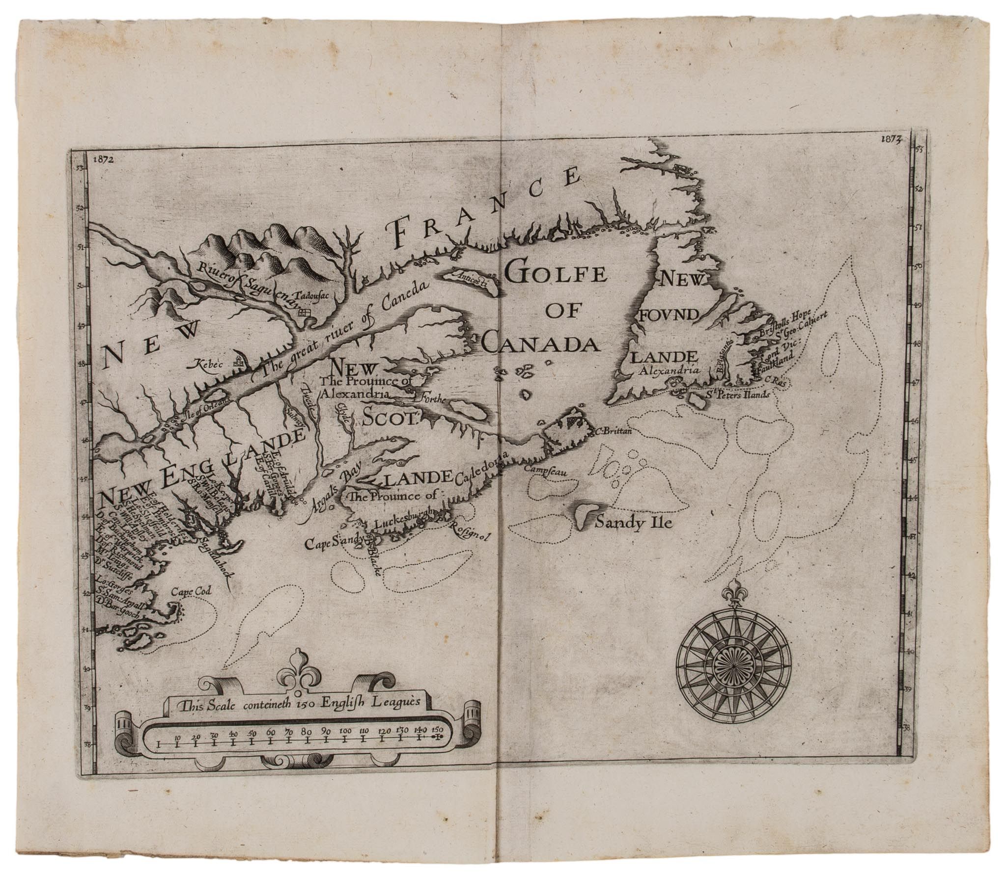 [ New England and Nova Scotia], second state with the addition of page...  ( Sir   William)   [  New