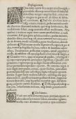 Hippocrates. - Coi Presagiorum Libri tres, translated by Guilielmus Copus,  woodcut decorative