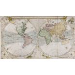 Sayer (Robert) - A New Map of the World in Two Hemispheres, large world map charting the