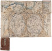 Konoyoshi (Nakada) - Double-sided manuscript map of Edo and environs, the sheet recto occupied