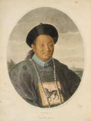 Barrow (John) - Travels in China,  second edition  ,   hand-coloured aquatint portrait
