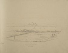 An album of 22 views and studies illustrating locations en route to India  ( Col.   F.P.)   An album