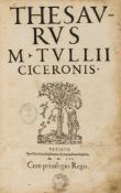 Cicero.- [Estienne (Charles)] - Thesaurus M.Tullii Ciceronis,  first edition ,  double column, title