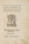 Food & Drink.- Alamanni (Luigi) - La coltivatione,  first edition  ,   woodcut printer's device to