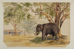 English School, late 19th Century . Indian Sketches ; an album of drawings...  English School,