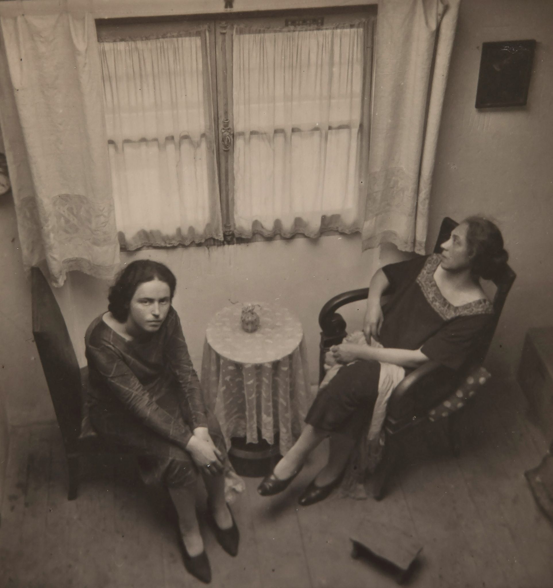 André Kertész (1894-1985) - Eva and Ilka Révai, Paris, 1927 Gelatin silver print on carte postale,