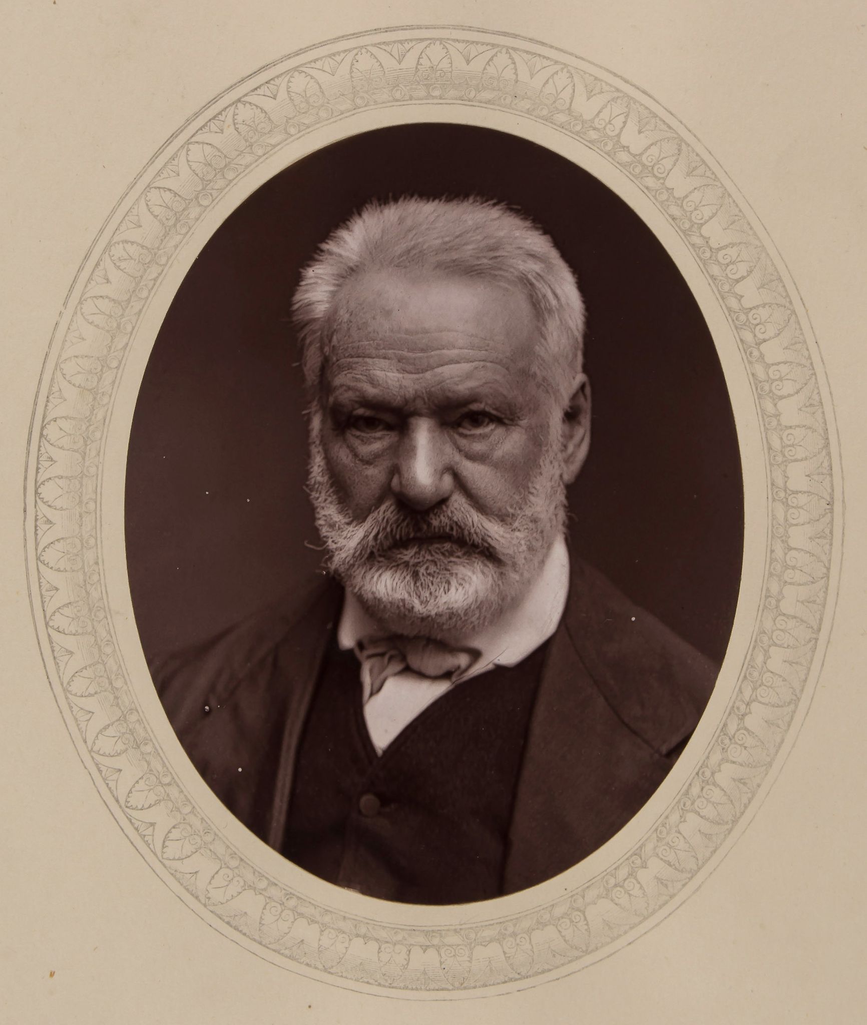 Etienne Carjat (1828-1906) - Victor Hugo, 1877 Woodburytype, flush mounted on card mount from