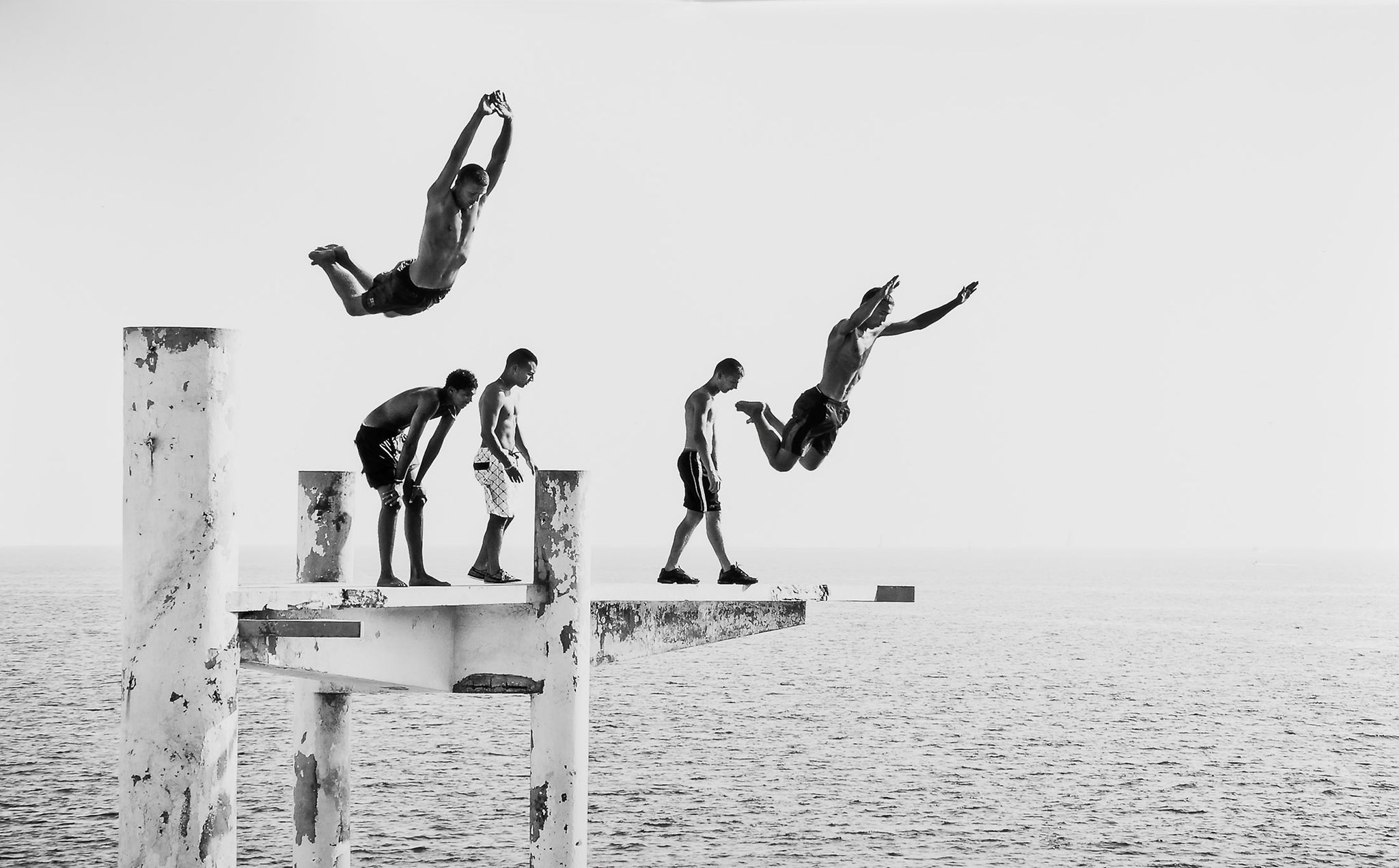 Laurent Roch (b.1971) - Le Plongeoir, French Riviera, 2011 Gelatin silver print, printer's blind