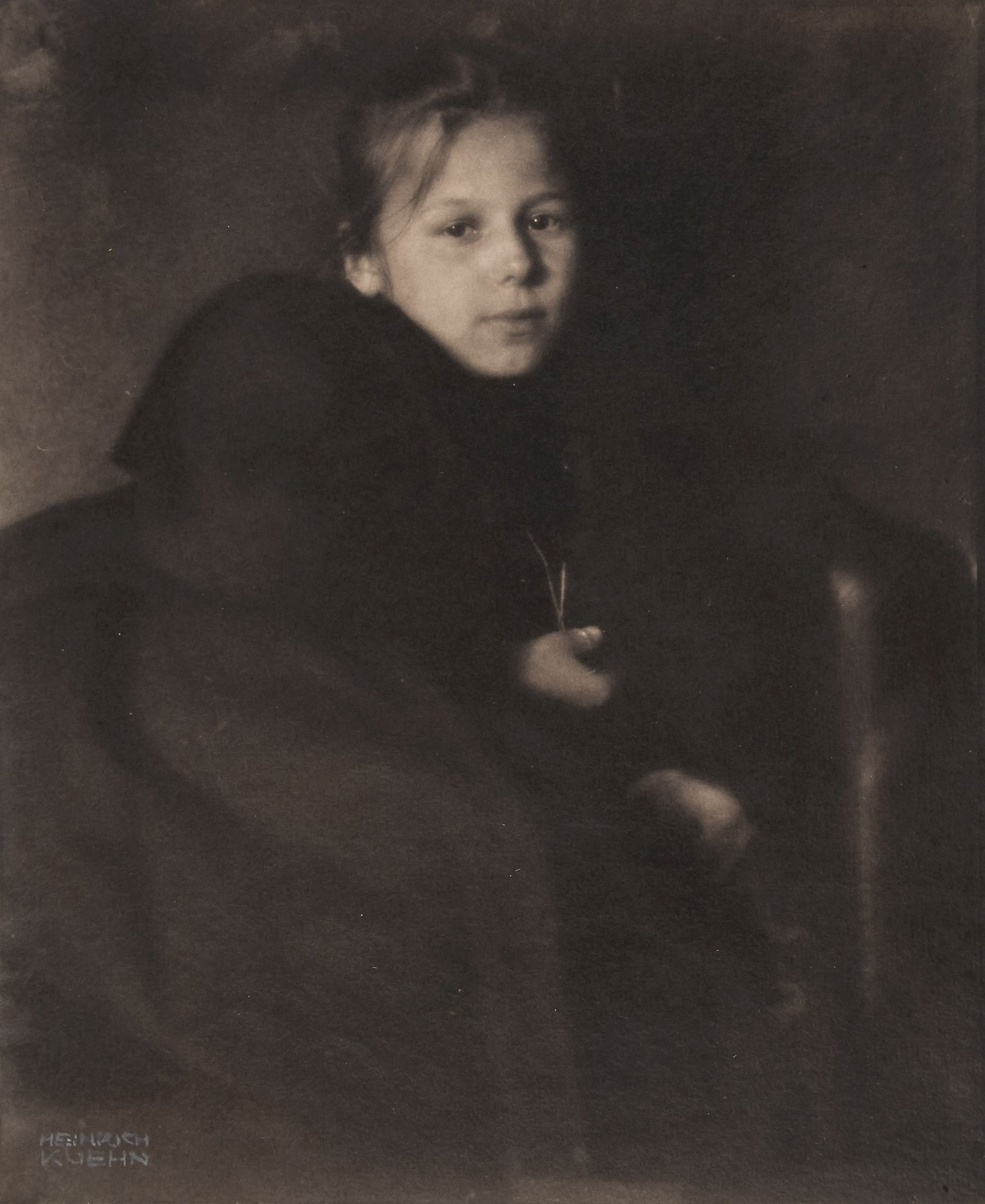 Heinrich Kühn (1866-1944) - Edeltrude Kühn, 1905 Gum bichromate print, signed in white ink on print,