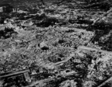 Margaret Bourke-White (1904-1971) - Bomb Buildings and Craters of Juelich, 1934 Gelatin silver press