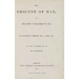 The Descent of Man, vol. II only, first edition, illustrations, half-title The Descent of Man,