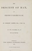 The Descent of Man, vol. II only, first edition, illustrations, half-title The Descent of Man,