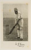 Grace (W.G.) - Cricket,  number 277 of 652 copies signed by the author ,  plates and