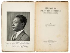 McKay (Claude) - Spring in New Hampshire and Other Poems,  first edition, signed presentation