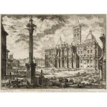 Piranesi (Giovanni Battista) - Veduta della Basilica di S.ta Maria Maggiore con le due Fabbriche
