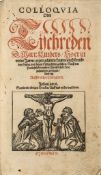 Luther (Martin) - Colloquia oder Tischreden,  second edition, black letter, title in red and black