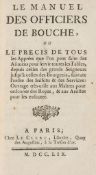 [Menon]. - Le Manuel des Officiers de Bouche,  first edition ,  title with small woodcut ornament,