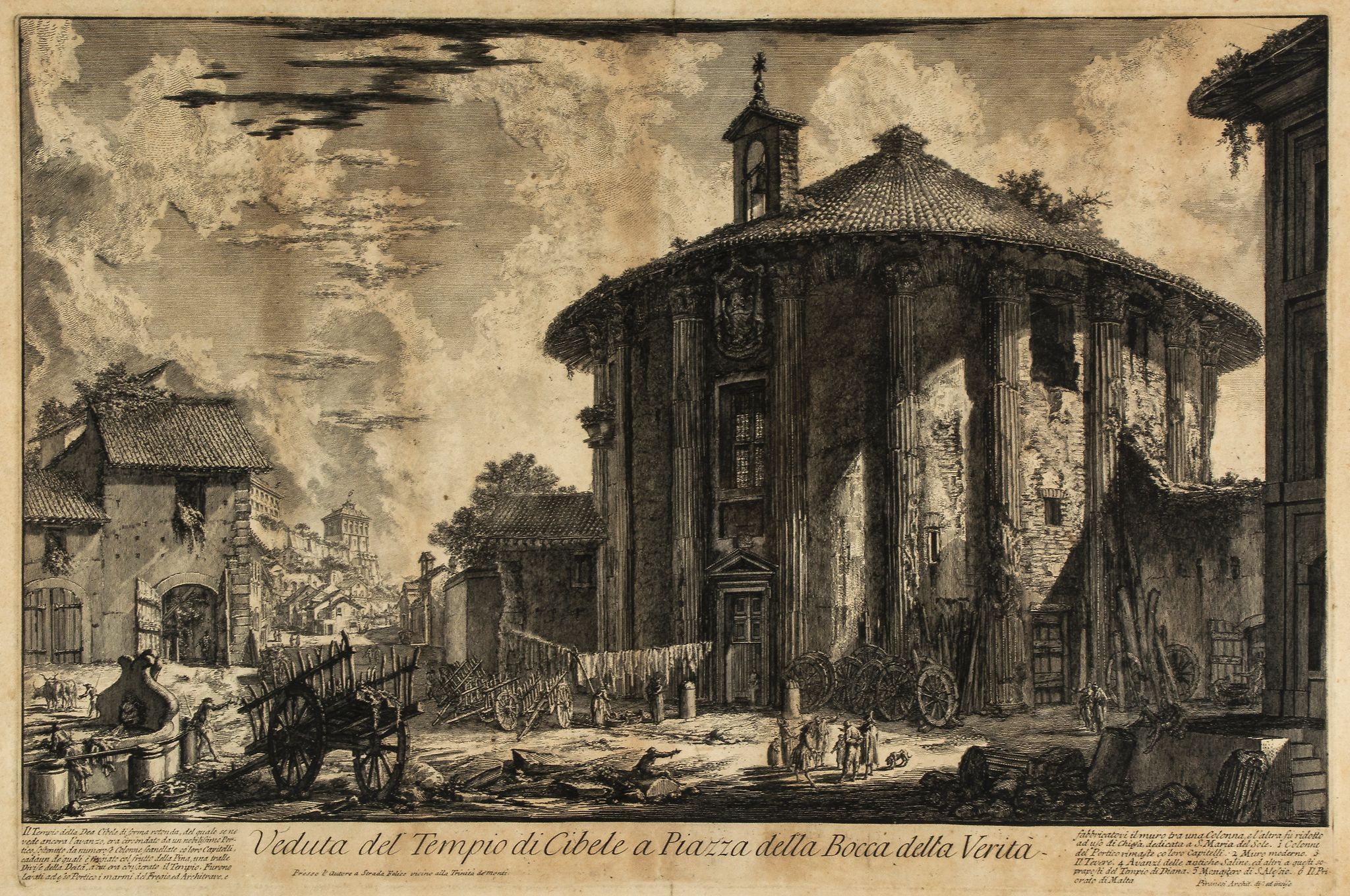 Piranesi (Giovanni Battista) - Veduta del Tempio di Cibele a Piazza della Bocca della Verita,