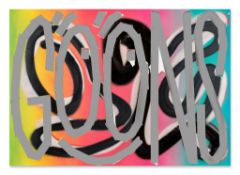 ** Eddie Peake (b. 1981) - Goons, 2012 lacquered spray paint on polished steel, signed and dated