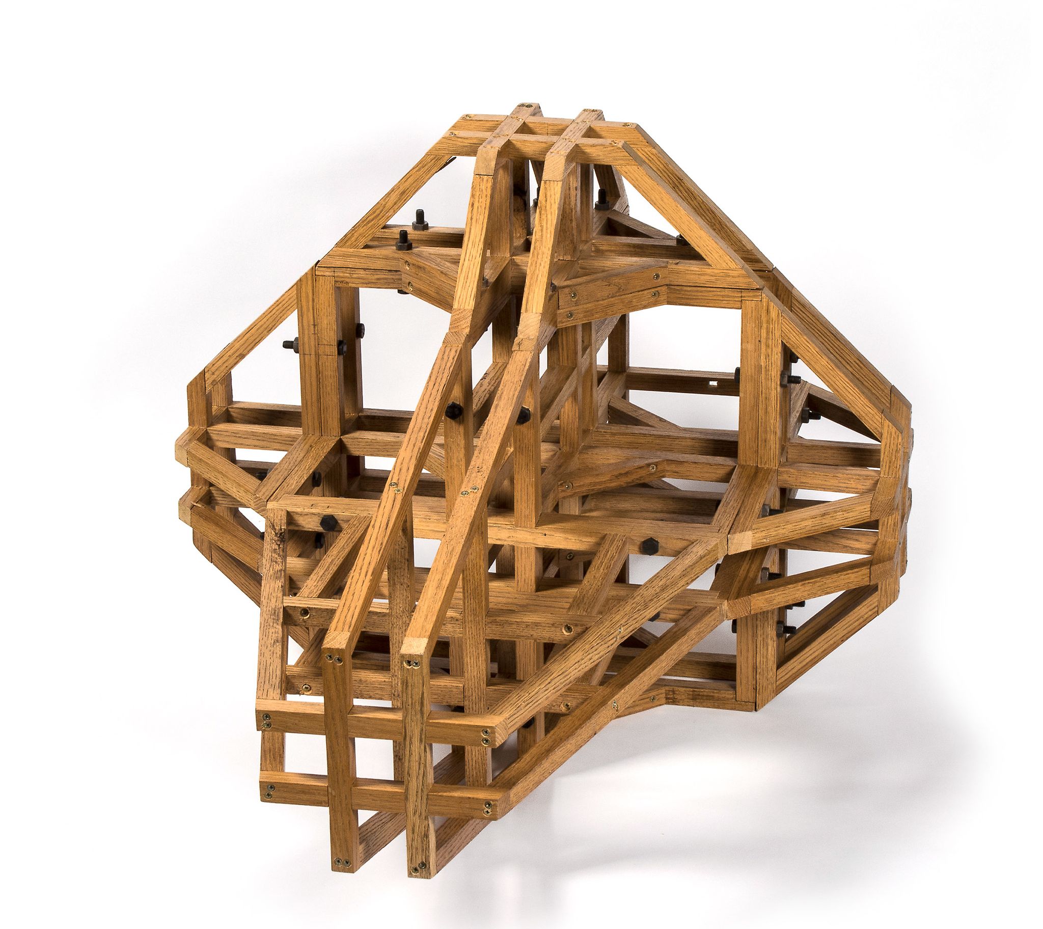 ** Conrad Shawcross (b. 1977) - Etymology, 2006 carved oak, screws and metal bolts 26 x 39 1/4 x