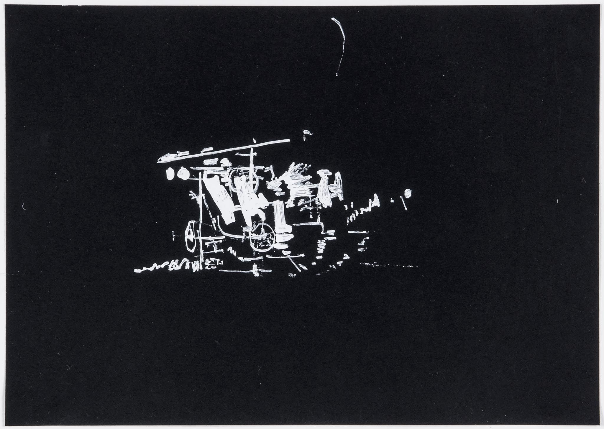 Michael Landy (b. 1963) - H.2.N.Y (Two drawings), 2006 each white gouache on black paper, the - Image 2 of 2