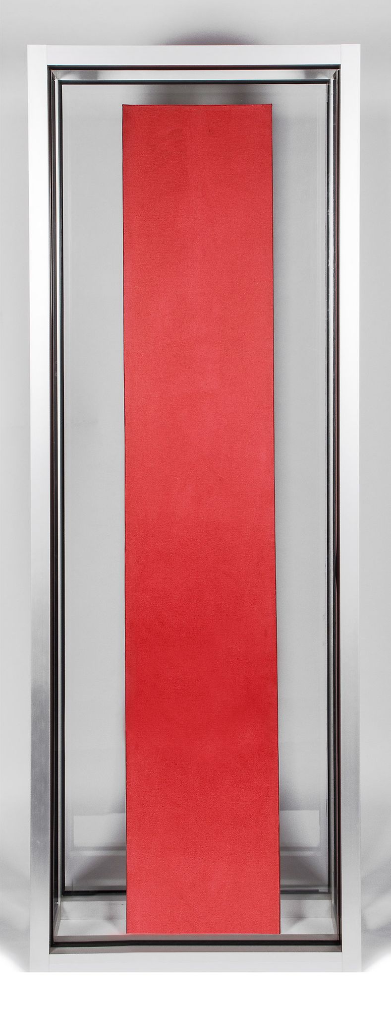 ** Graham Collins (b. 1980) - Red Painting, 2014 oil on canvas, within glazed annodised aluminium