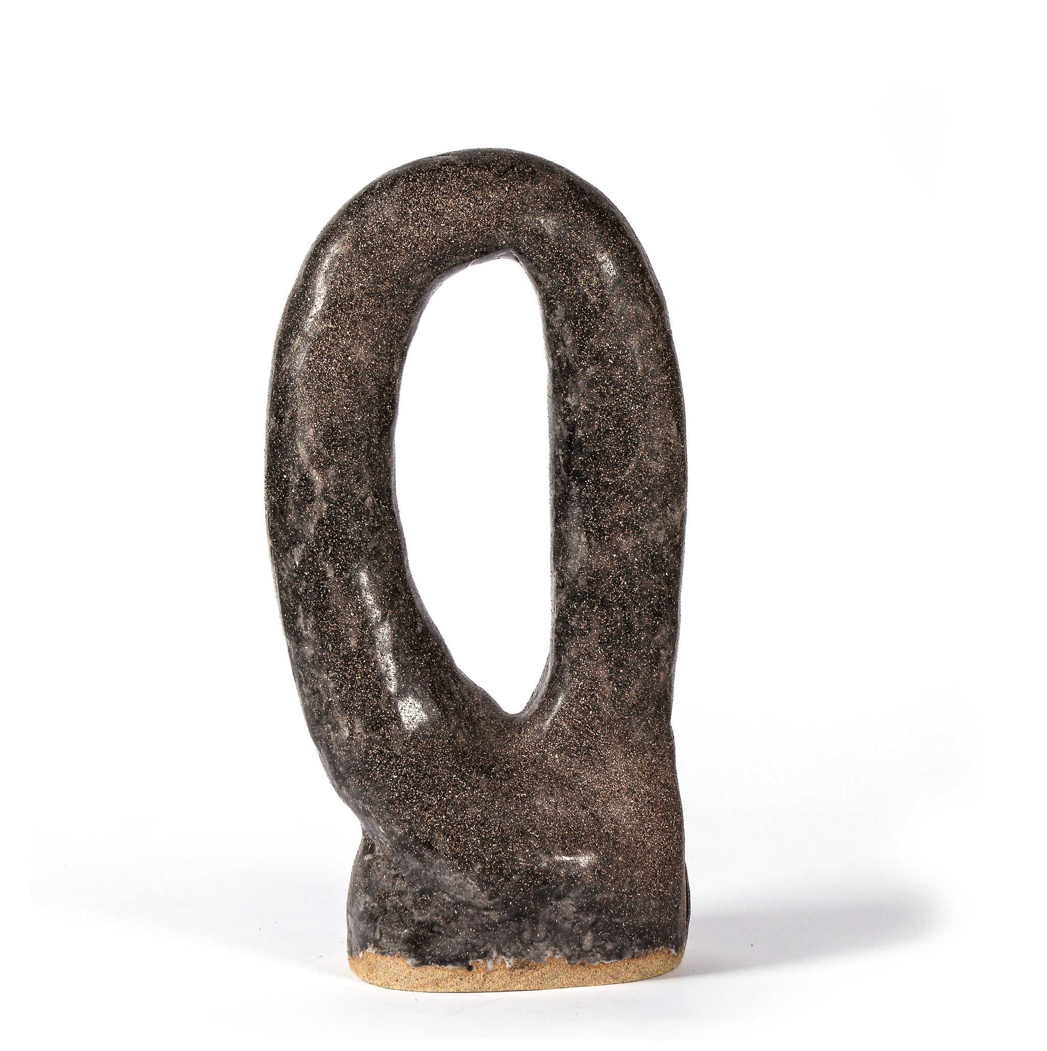 ** Anna Sew Hoy (b. 1976) - Brown Buckle glazed ceramic, signed, titled and dated inside  21 1/2