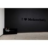 ** Jeremy Deller (b. 1966) - I Love Melancholy, 1993 wall painting comprising stencilled text in