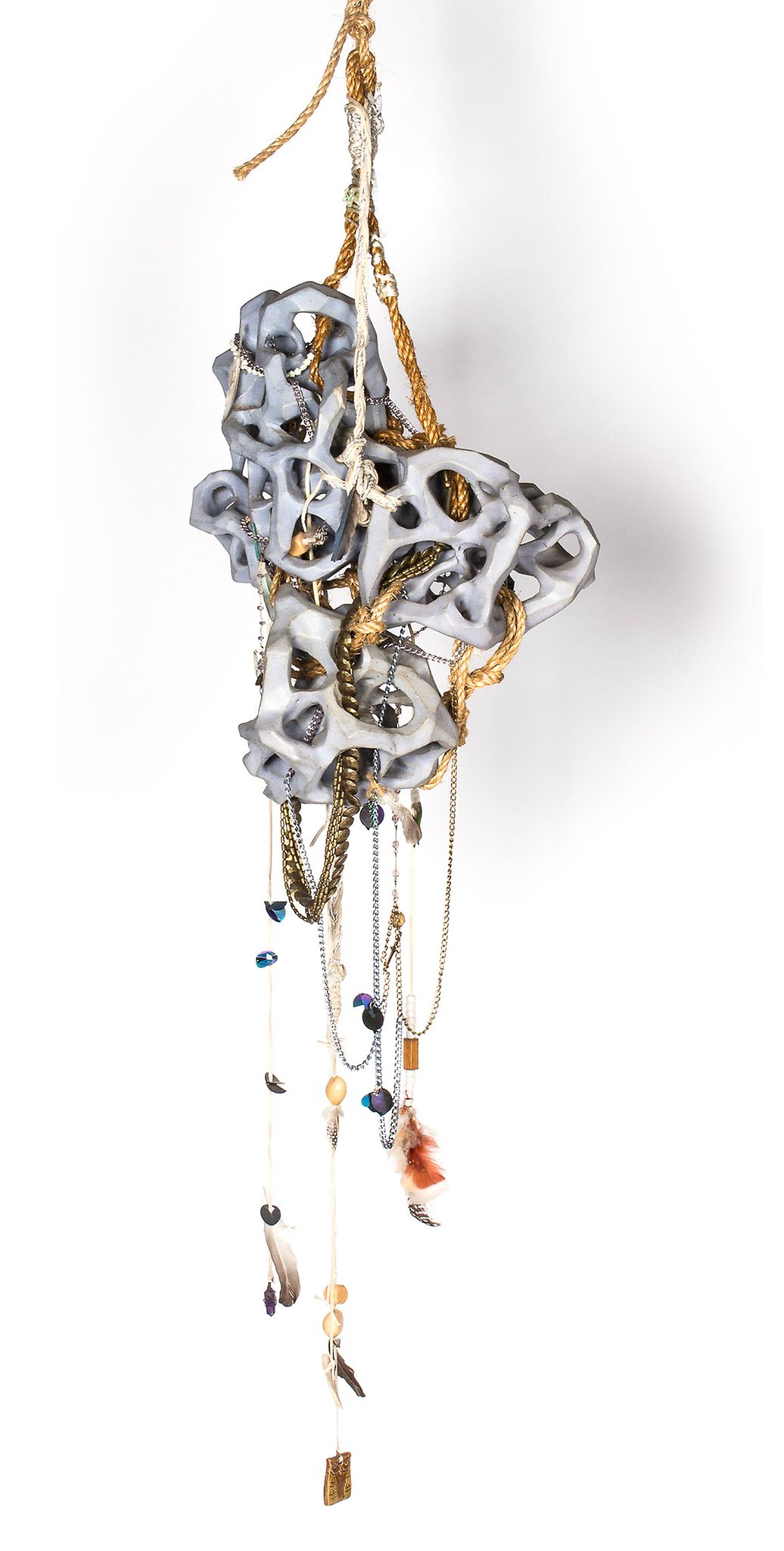 ** Anna Sew Hoy (b. 1976) - Violetnoir, 2004 g lazed ceramic, chains, charms, beer-can tabs,