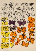 Andy Warhol (1928-1987) - Happy Butterfly Day offset lithograph with extensive hand-colouring in