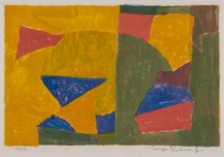 Serge Poliakoff (1906-1969) - Composition in yellow, green, blue and red (P.&S.10) lithograph