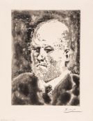 Pablo Picasso (1881-1973) - Portrait de Vollard III (B.P.2) etching with aquatint, 1937, signed in