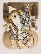 Marc Chagall (1887-1985) - Cirque au Clown Jaune (M.443) lithograph printed in colours, 1967, signed
