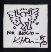 Keith Haring (1958-1990) - Angel, 1985 felt-tip pen on cardboard, signed, dated and inscribed