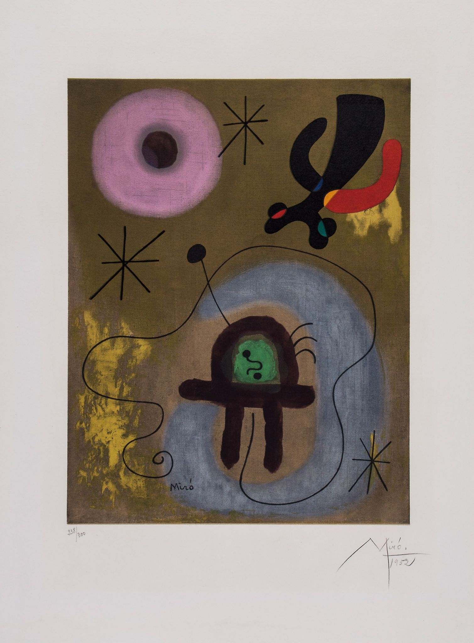 Joan Miró (1893-1983)(after) - Mauve de la Lune (after)(MA.1704) lithograph printed in colours,