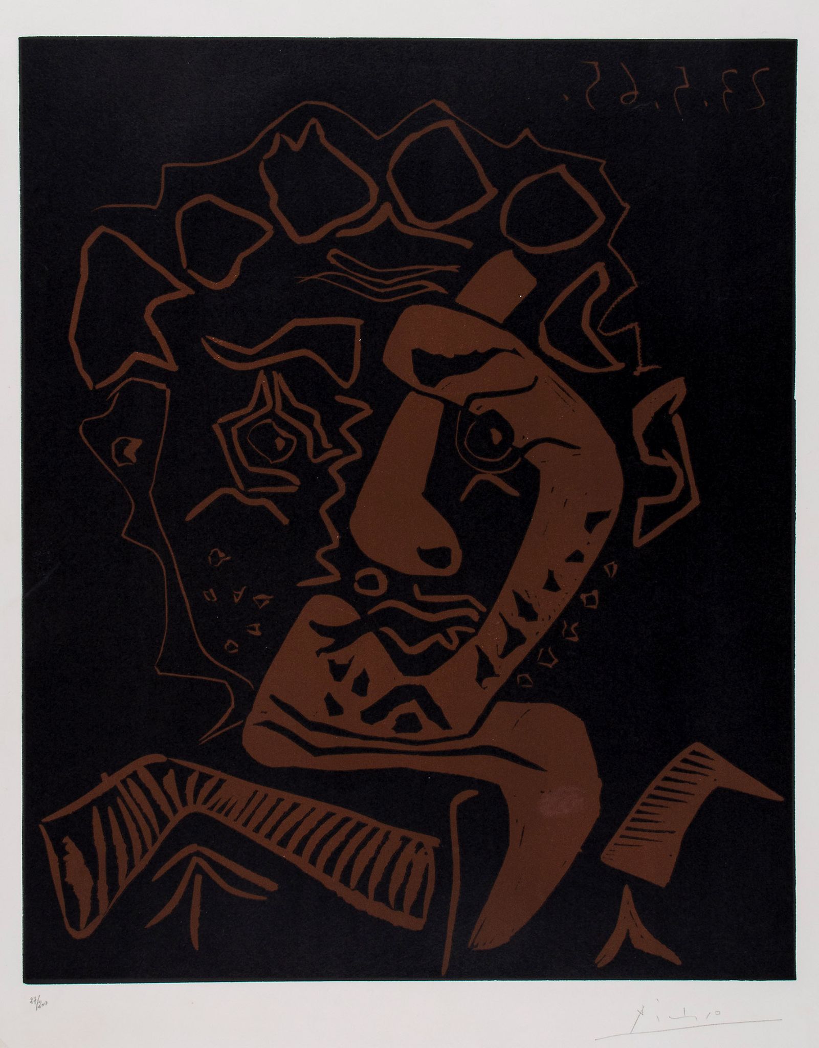 Pablo Picasso (1881-1973) - Le Danseur (B.1849) linocut printed in colours, 1965, signed in