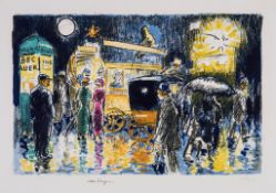 Kees van Dongen (1877-1968) - La Place Pigalle, la Nuit (J.24) lithograph printed in colours, c.