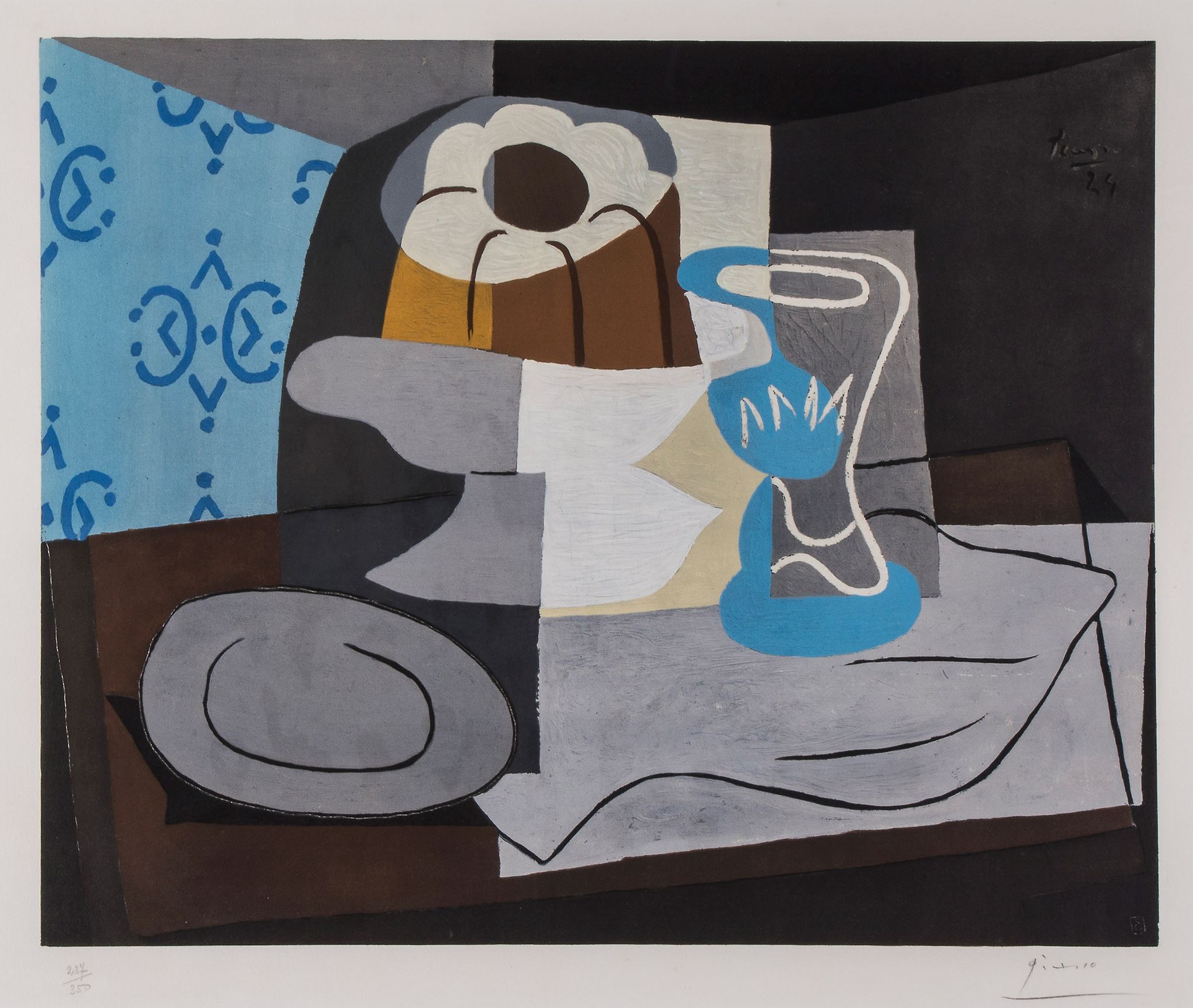 Pablo Picasso (1881-1973)(after) - Nature Morte à la Charlotte offset lithograph printed in colours,