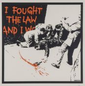 Banksy (b.1974) - I Fought the Law screenprint in colours, 2004, signed and dated in pencil,