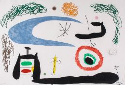 Joan Miró (1893-1983) - Dormir sous la Lune (D.495) etching and aquatint printed in colours with