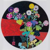 Takashi Murakami (b.1962) - Kansei Korin Red Stream offset lithograph printed in colours, 2009,